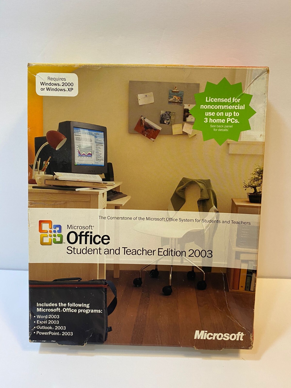 Microsoft Office Student and Teacher Edition 2003 Word Excel w/ Key, Genuine!