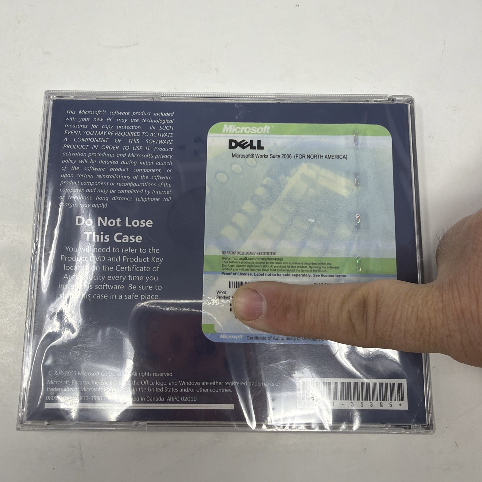 Microsoft Works Suite 2006 PC Software DVD New Word Encarta Money Dell OEM