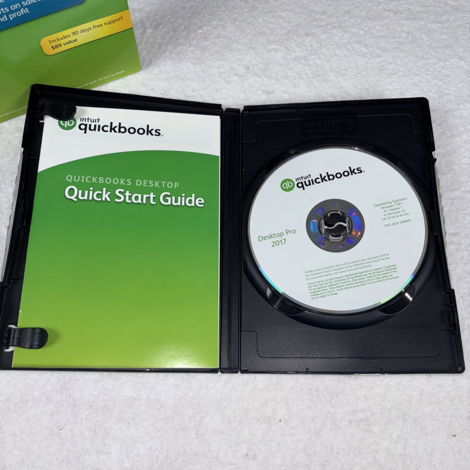 Intuit Quickbooks Desktop Pro 2017 Windows Accounting Retail -NO SUBSCRIPT10N