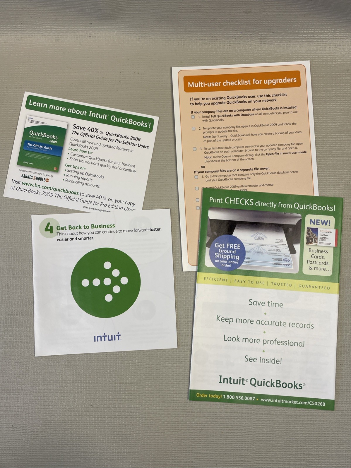 Intuit QuickBooks Pro 2009 Accounting Software Windows Complete W/ Manuals & Key
