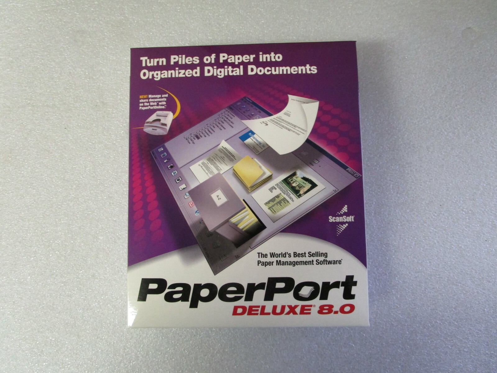 ScanSoft Paperport Deluxe 8 New In Sealed Retail Box!