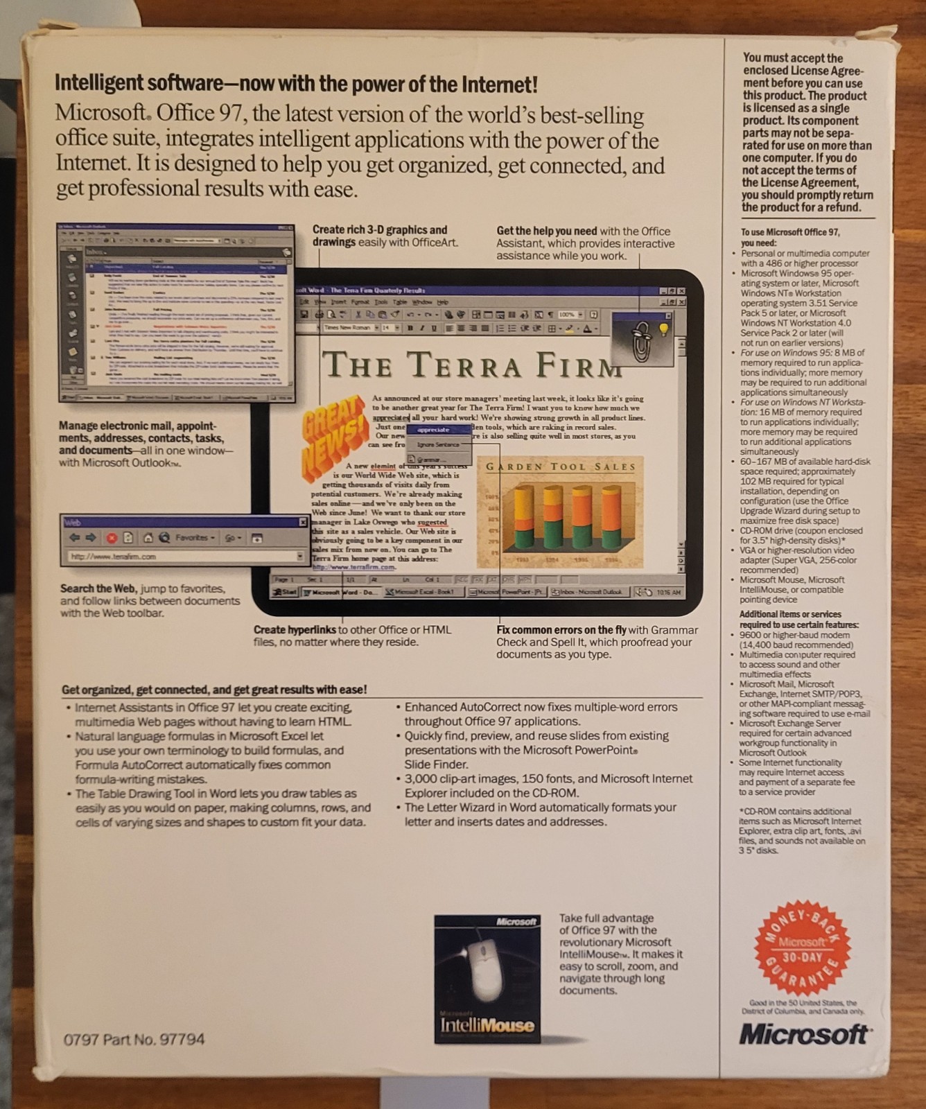 Microsoft Office 97 Standard Edition Windows Upgrade PC, 1996 Big Box