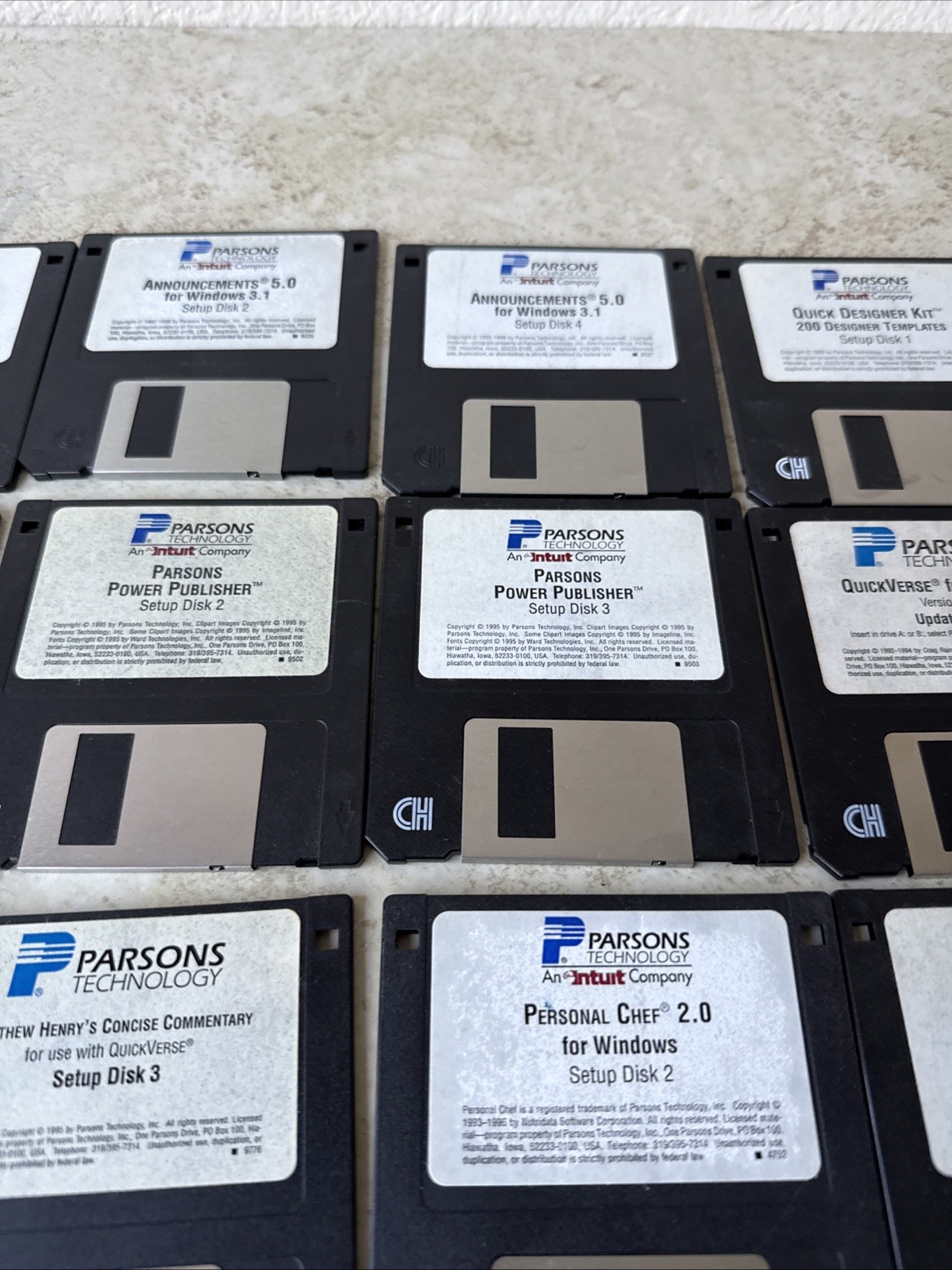 Parsons Technology Software Windows 3.5″ Floppy Medical History Legal Images
