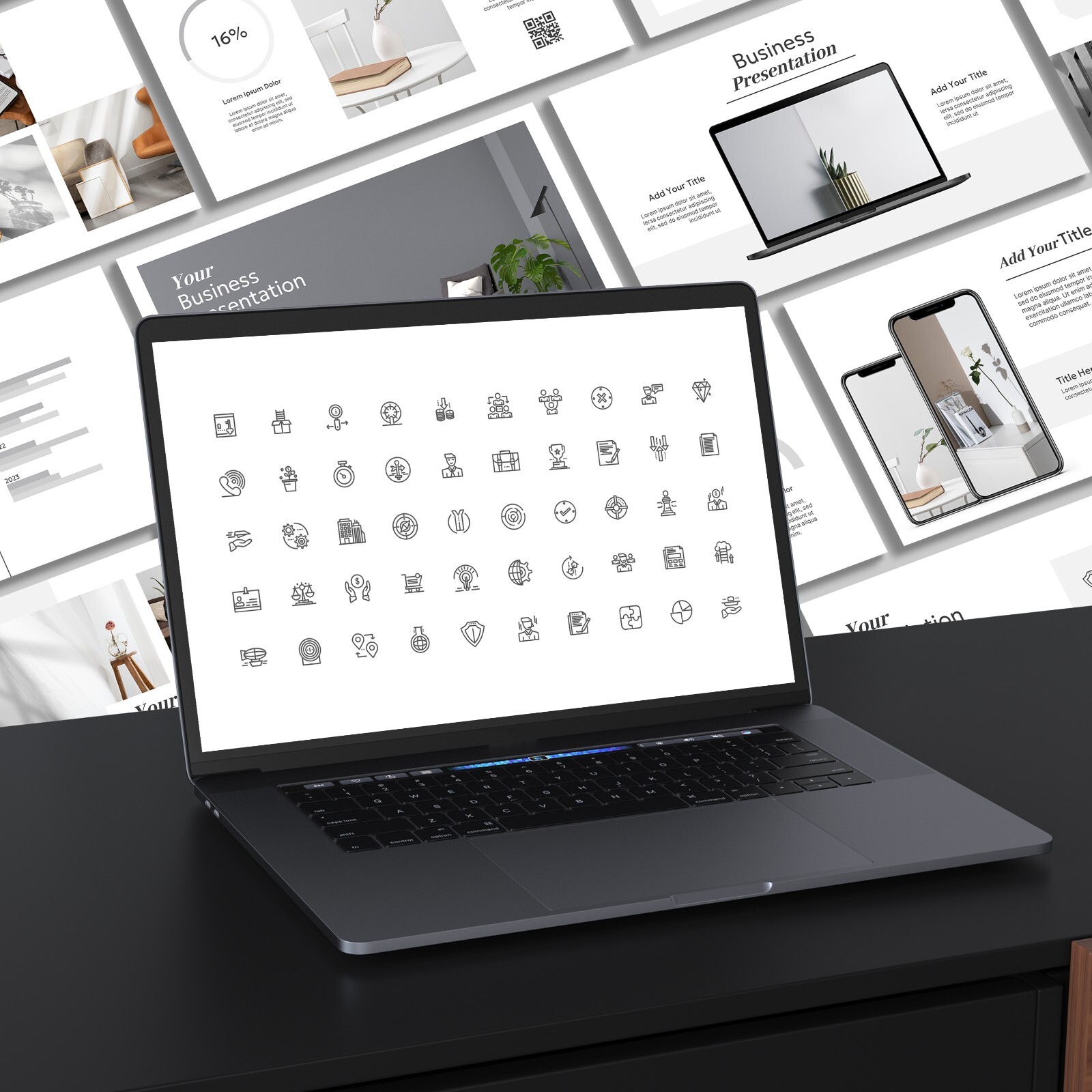 Clean PowerPoint Template – Modern White Minimalist Business Presentation