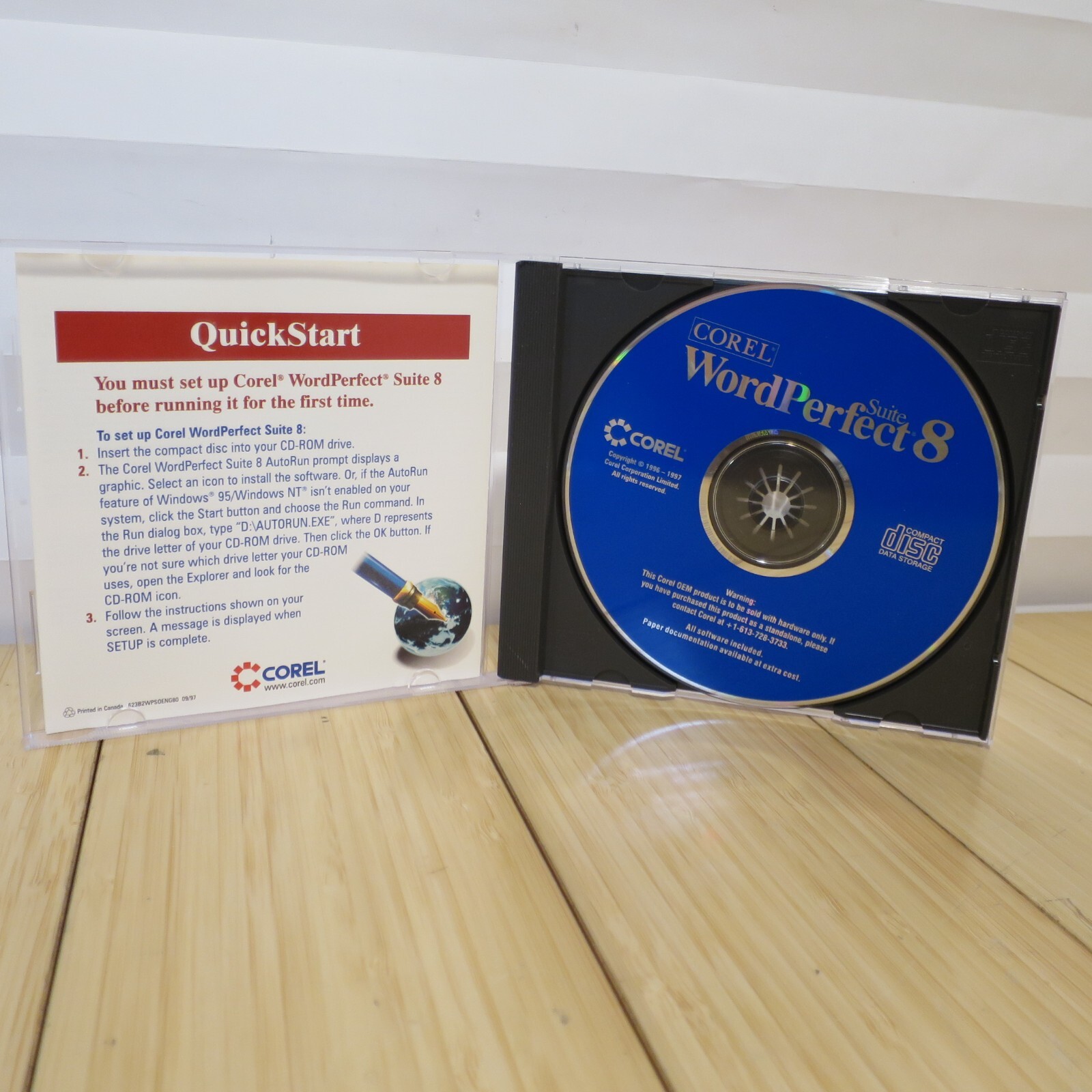 Corel WordPerfect Suite 8 CD-ROM PC for Windows 95 and NT