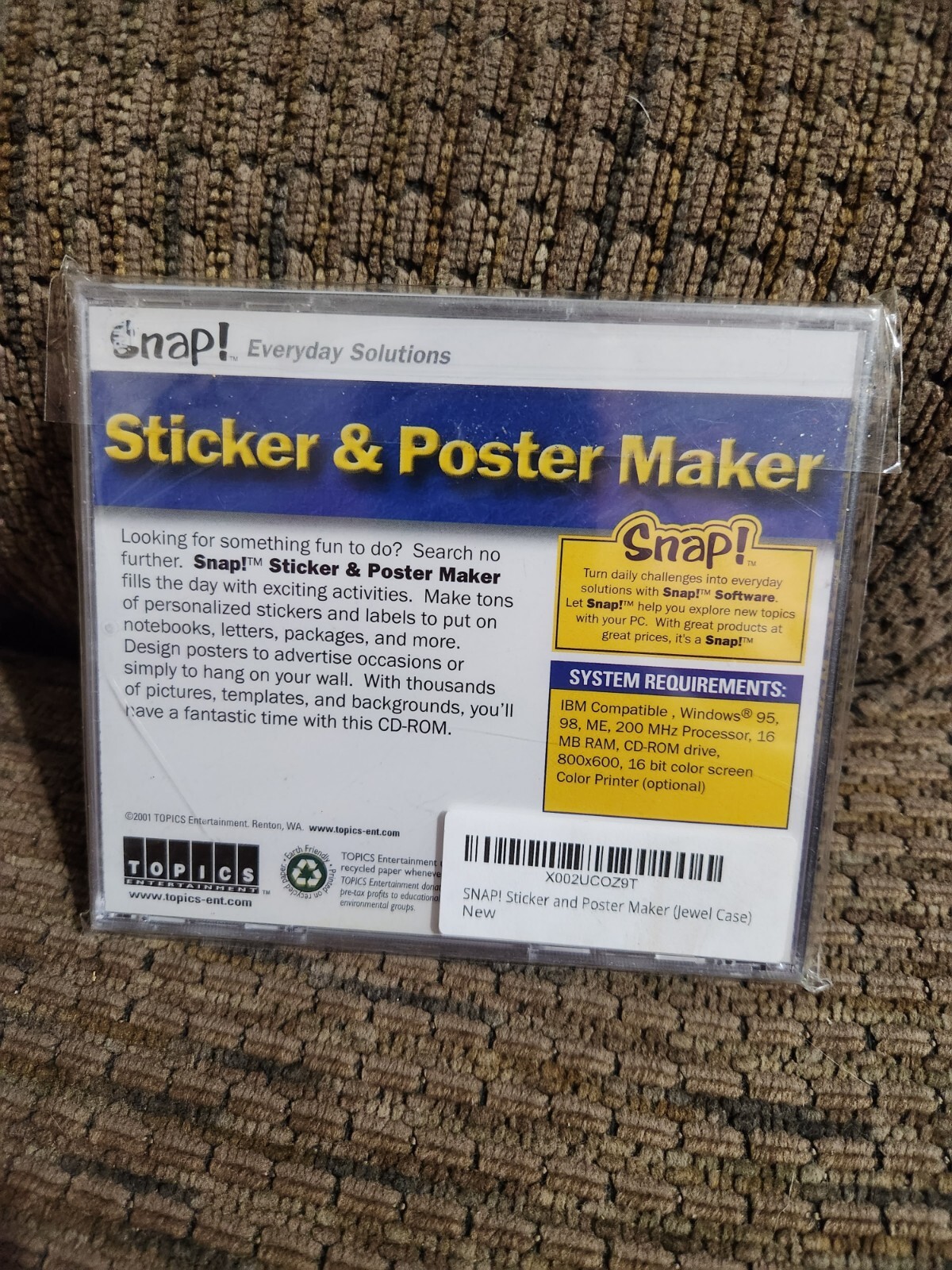 Vintage Snap! Sticker And Poster Maker Software Topics Entertainment 2001