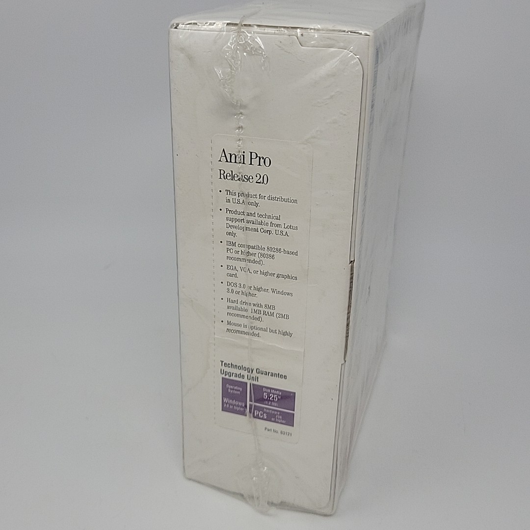 NOS Lotus Ami Pro Version 2.0 Amipro Word Processor / Vintage PC Windows 1991