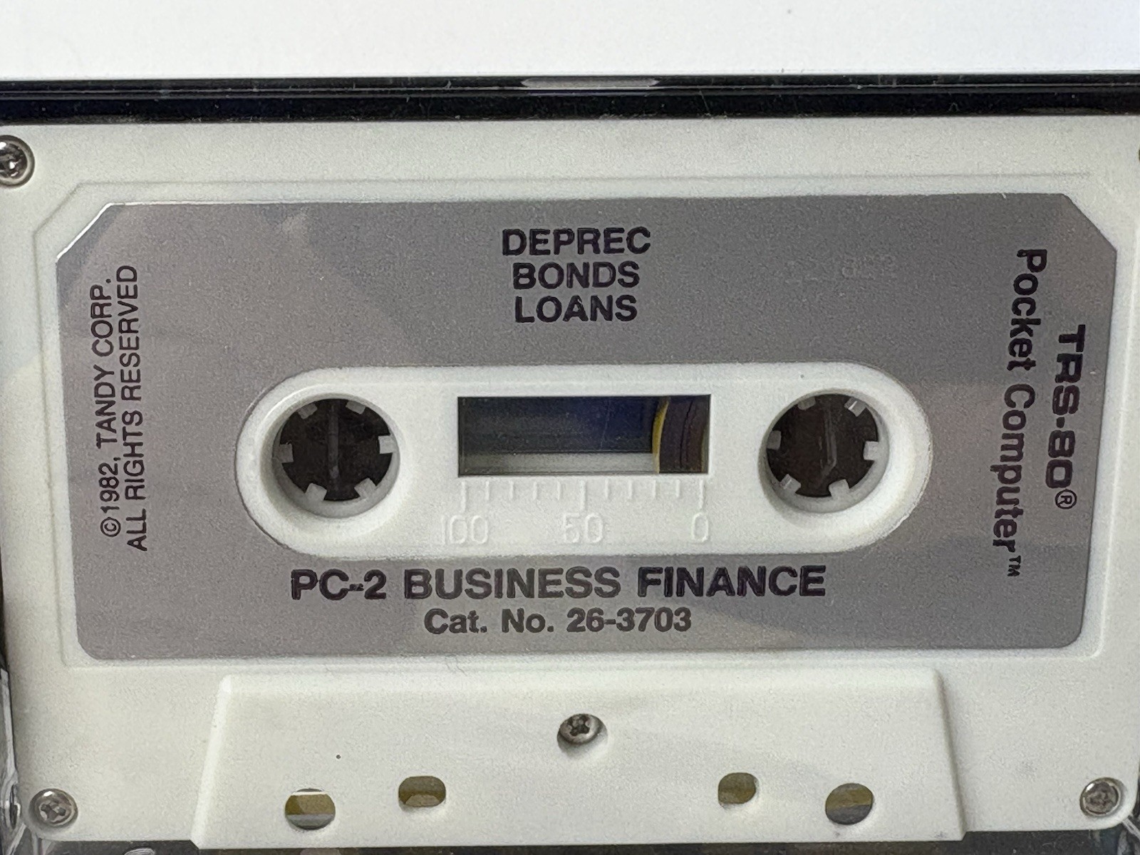 Radio Shack Tandy TRS-80 PC-2 Software Library BUSINESS FINANCE Cassette 26-3703