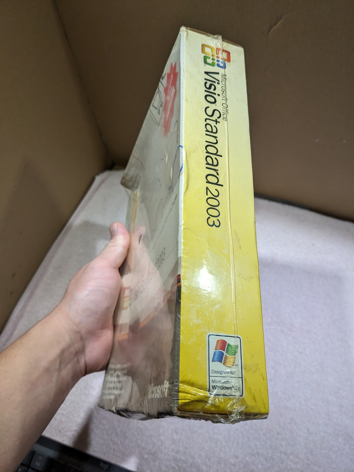 NEW – Microsoft Office Visio Standard 2003 Retail Box – Bent Box