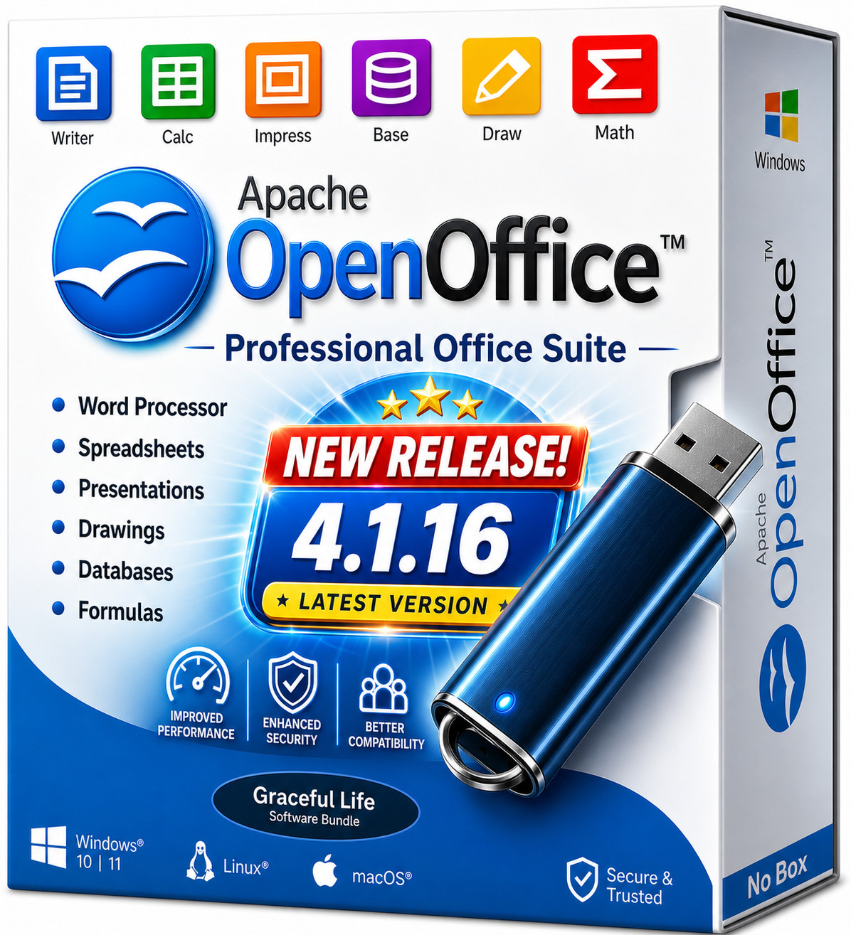 OpenOffice 4.1.16 Software Suite Windows ~ Word Processing Home Student Business