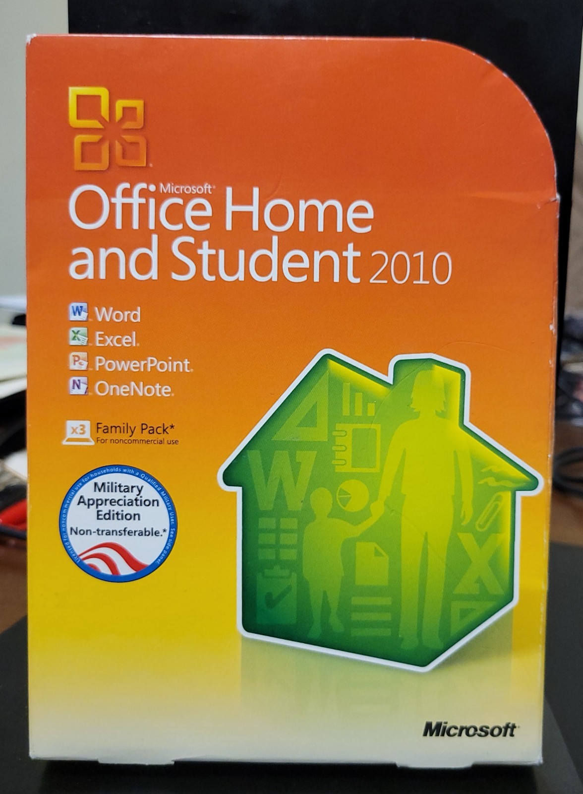 Genuine Microsoft Office 2010 Home and Student Family Pack for 3 PCs RETAIL Box