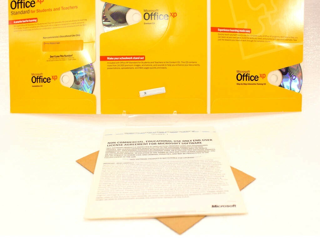 Microsoft Office XP Standard for Students and Teachers v2002 for Windows w/Key