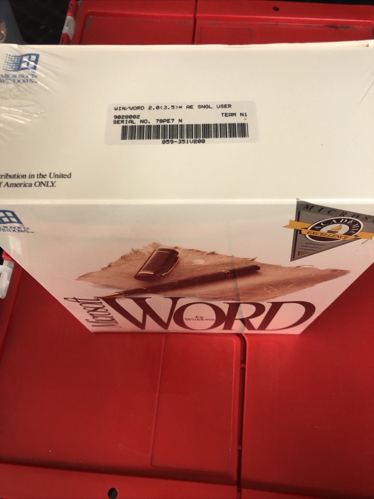 Microsoft Office Word Version 2.0 Retail Package NEW sealed