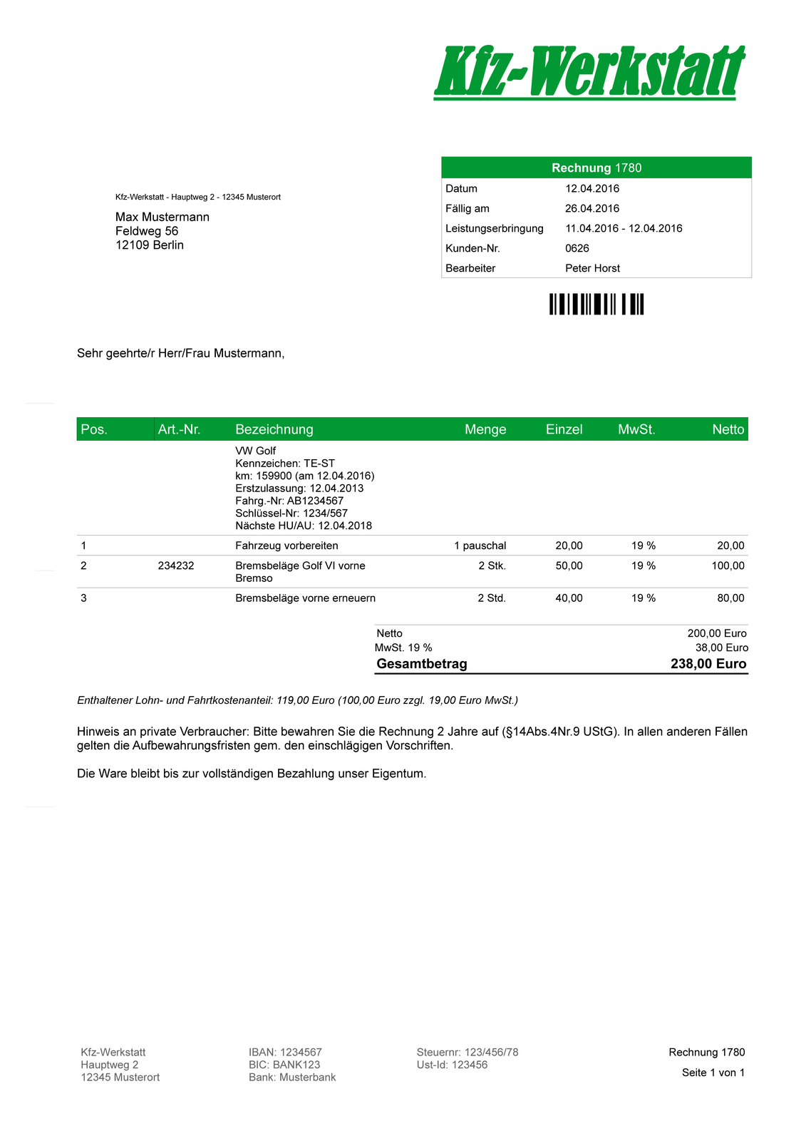 Werstatt Software, Car, Truck, Krad, Scooter, Bikes, Open Types, No Follow-up Costs