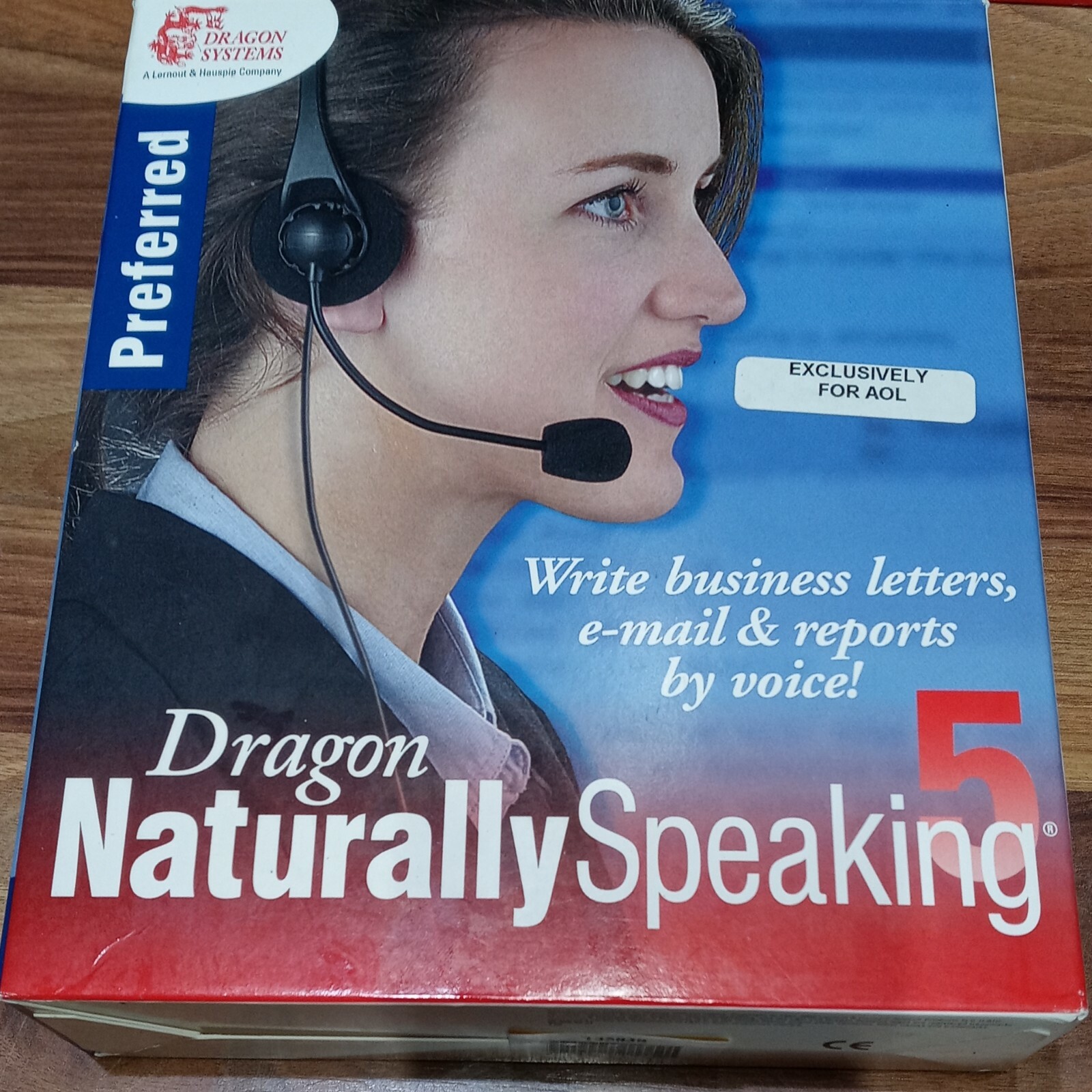 Dragon Naturally Speaking 5 Preferred + Point & Speak Microphone,Headset, CD NIB