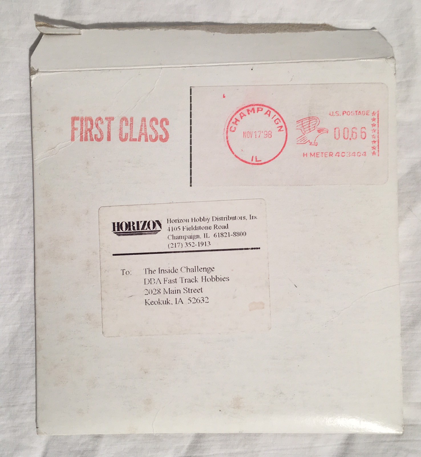 Vintage Horizon Hobby FAST SERVE 5.2 Business Software DOS 3.5″ Disk In Envelope