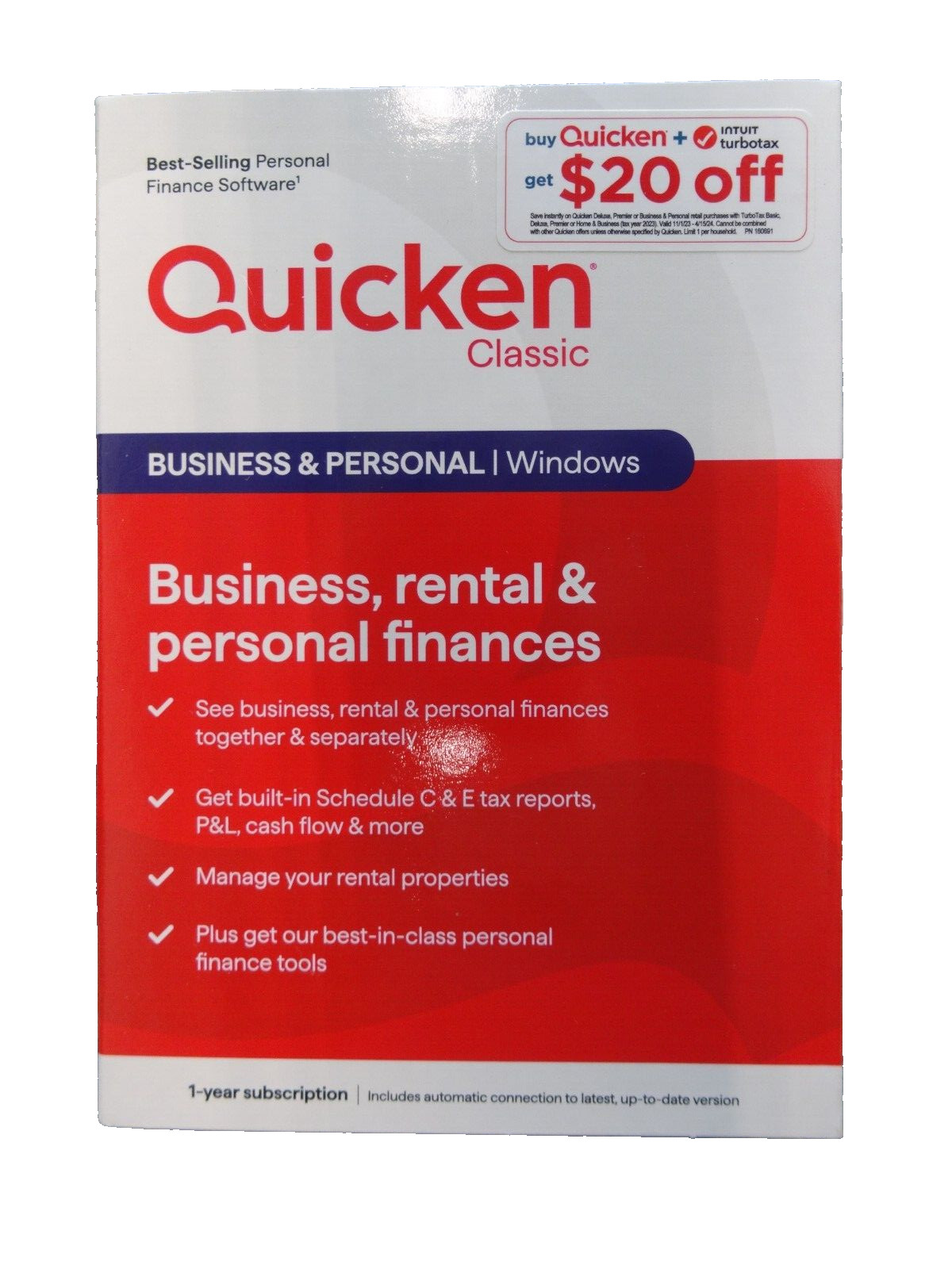 Quicken Classic Business & Personal – 1 Year – New