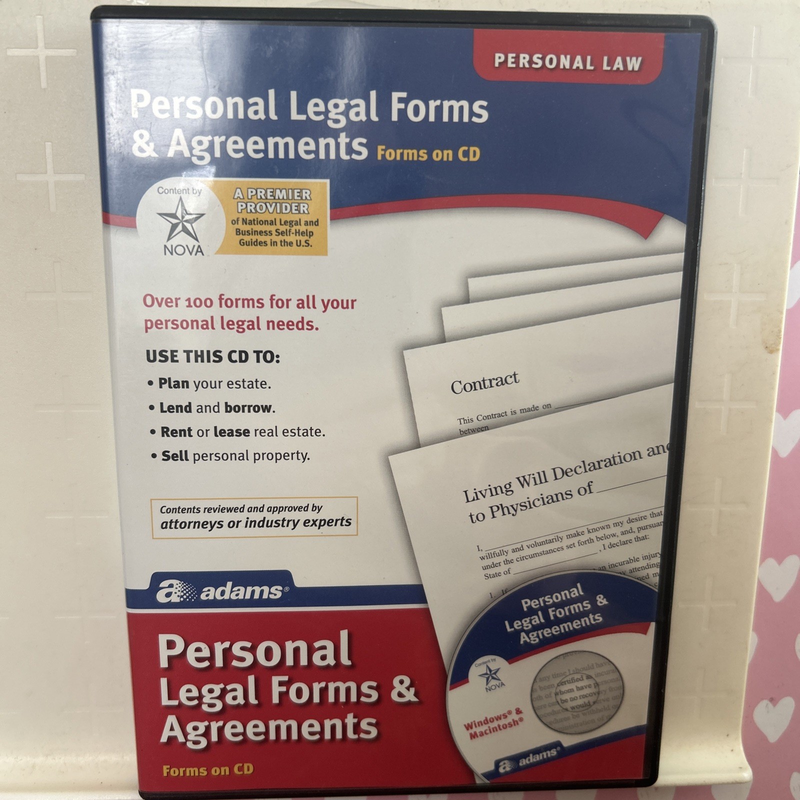 Personal Legal Forms & Agreements CD Adams Contracts Templates Software
