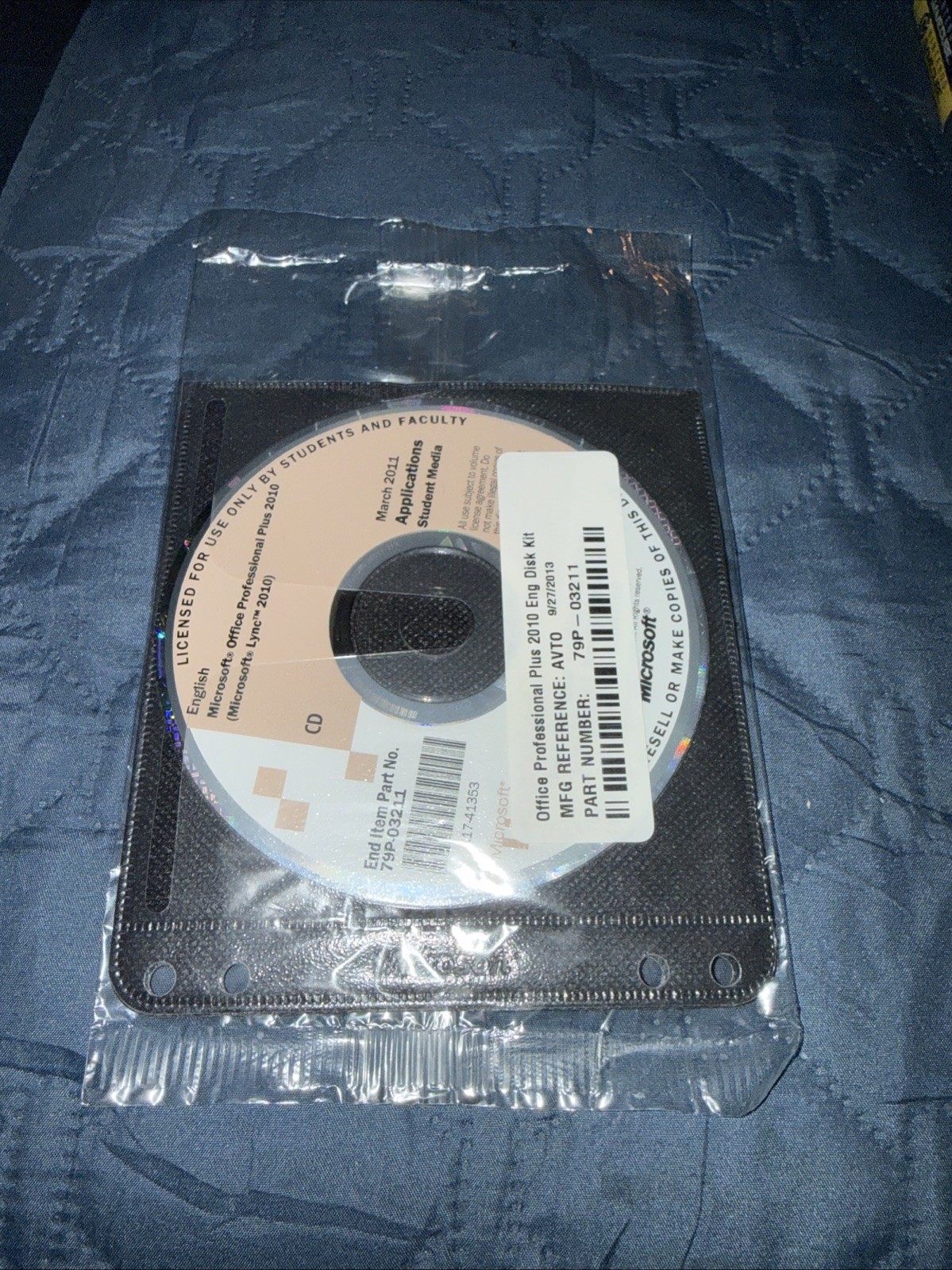 Microsoft Office Professional Plus 2010, 3 Discs Student & Faculty- NEW Sealed