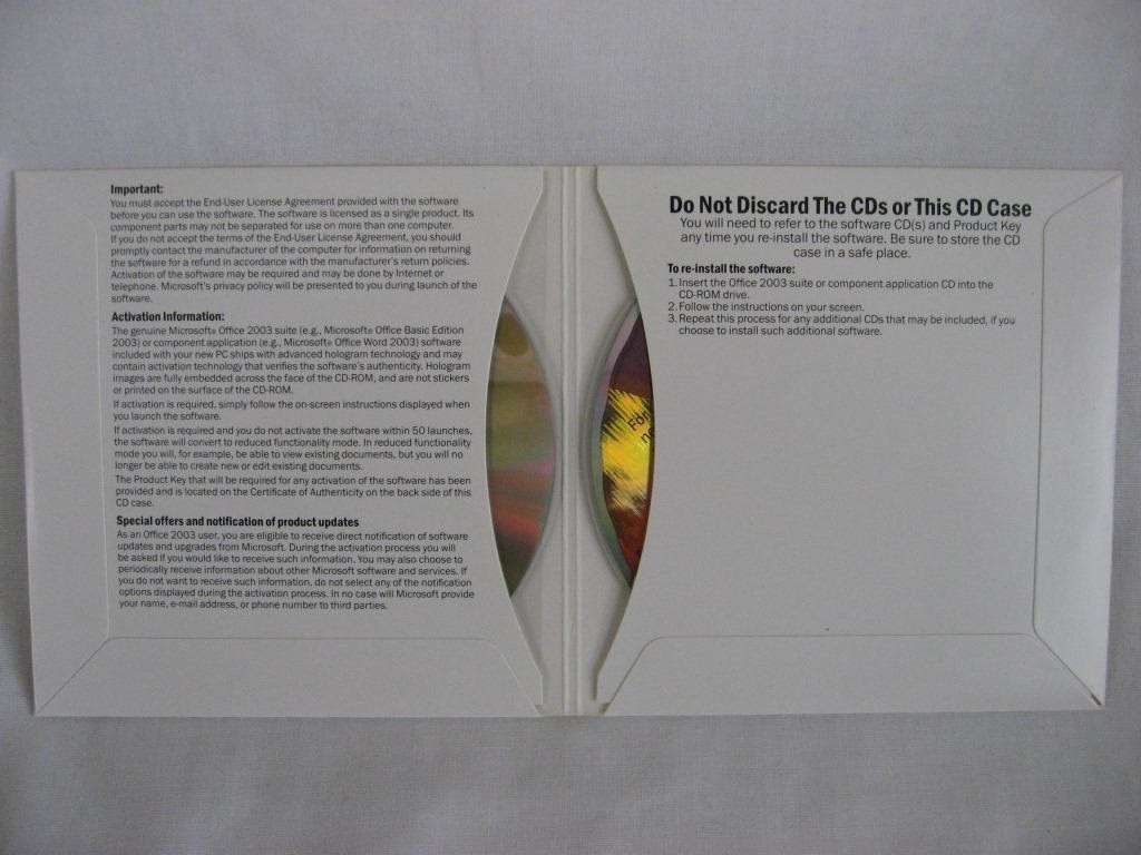 Microsoft Office Professional 2003 Software