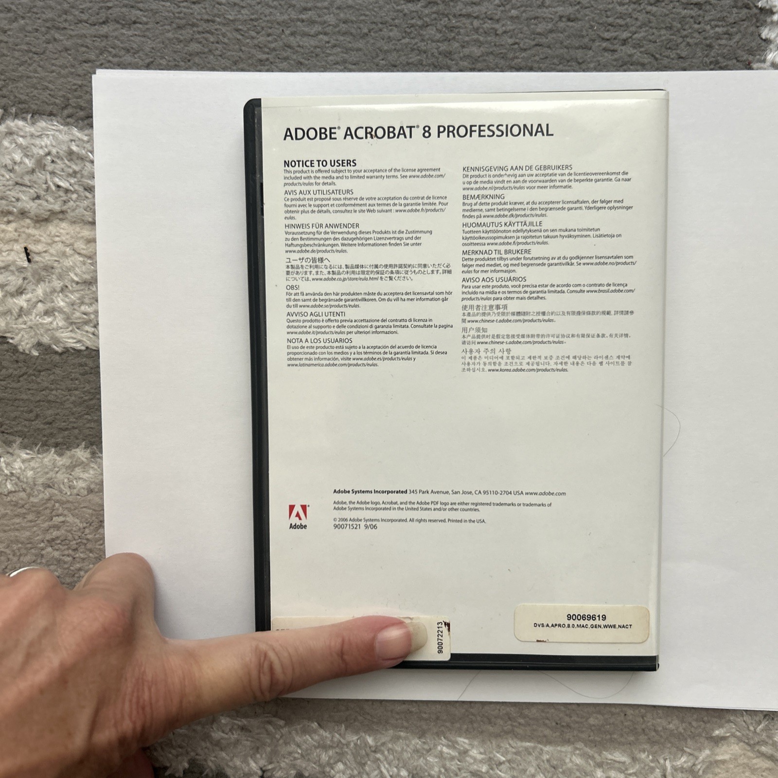 Adobe Acrobat 8 Professional installation CD with Serial Number Free Shipping