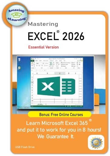 Learn Microsoft Excel 365 Course 2026 For Beginners on USB Flash Drive