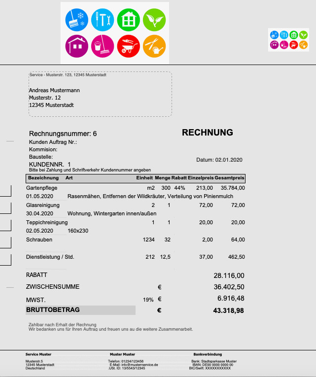Warehouse Customer Management Invoice Program Services Windows Mac macOS