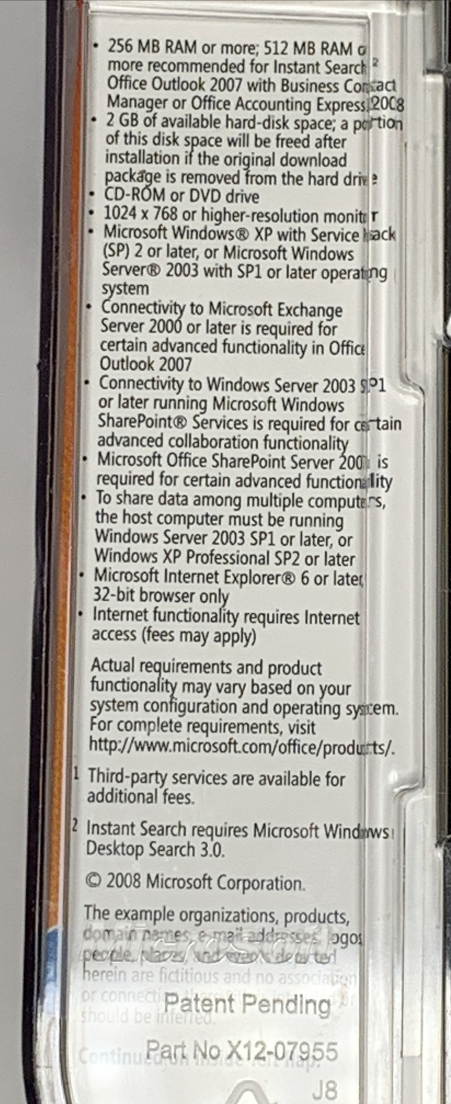 MICROSOFT OFFICE 2007 Small Business Edition UPGRADE Complete W/Product Key