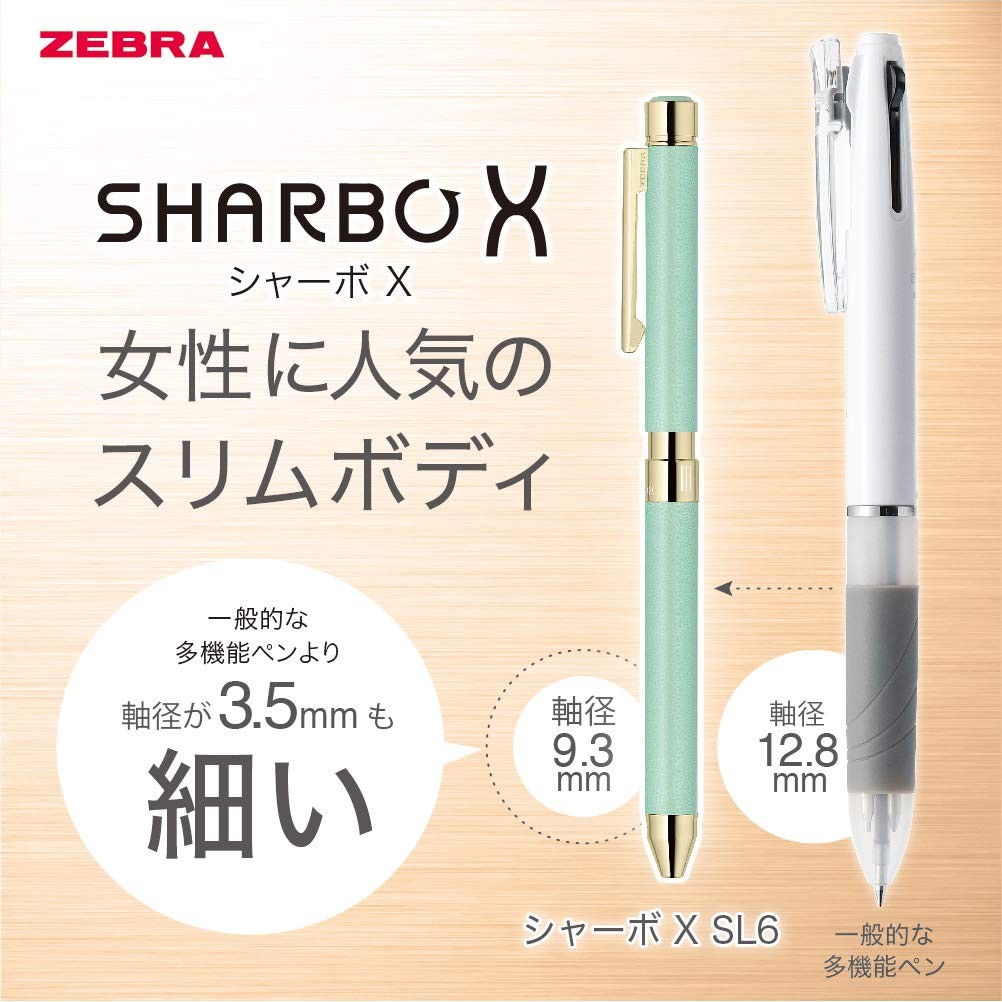 Zebra Pen Zebra Sb36-Lmg Sharbo X Sl6 Multi-Functional Pen Leather Mint Green