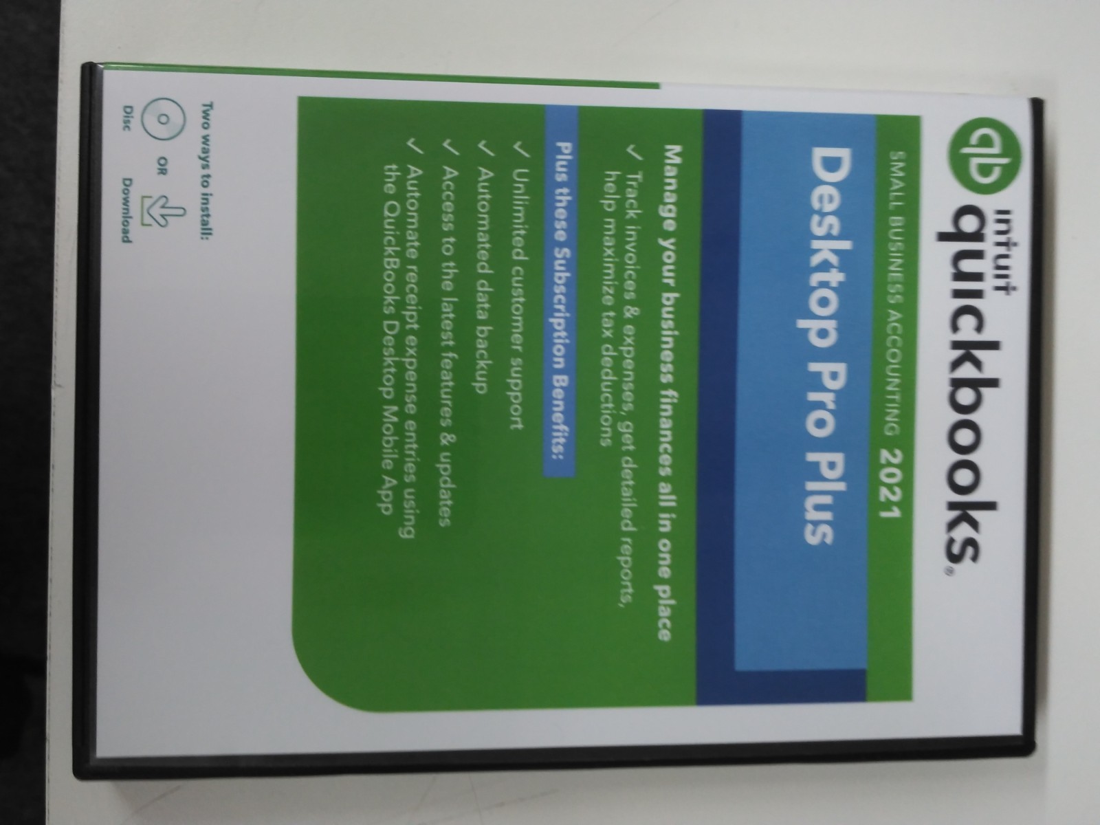 QuickBooks Desktop Pro 2021 Software Media