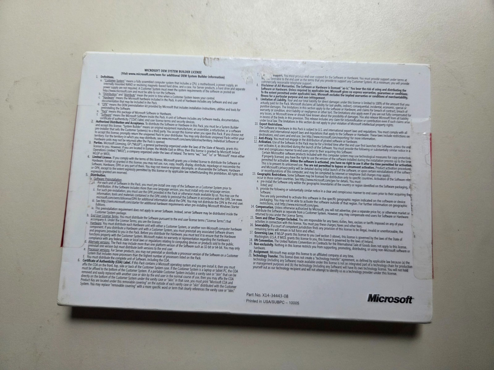 Microsoft Office Professional 2010 OEM SEALED GFC-02050 Word Excel No Subscripti