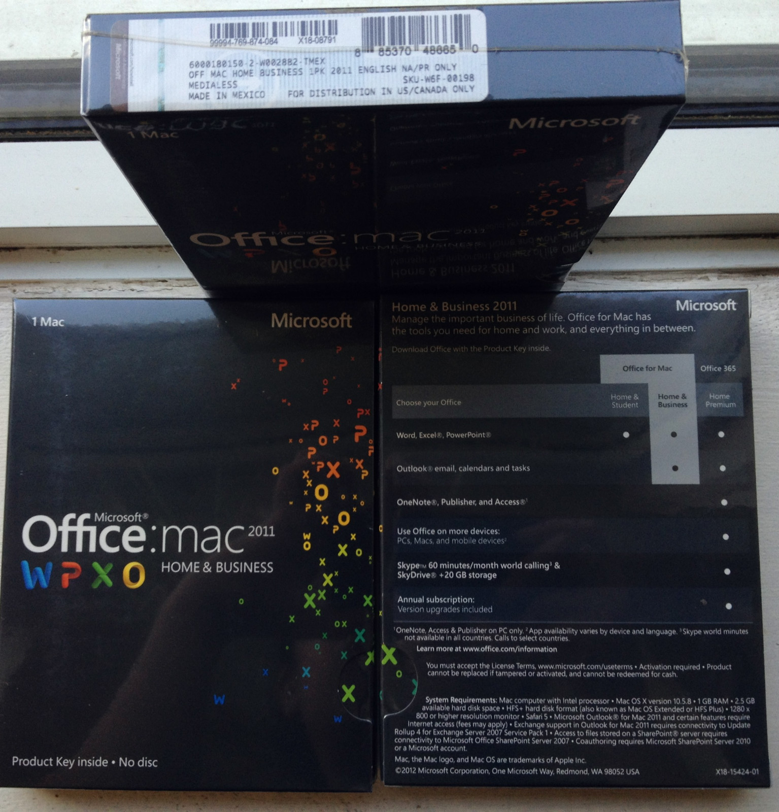 Microsoft Office Mac Home&Business 2011,SKU W6F-00198,Sealed,Full Retail License