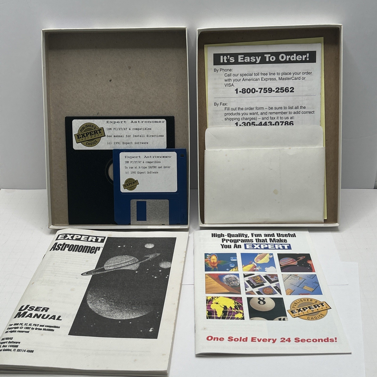 Brand New Expert Astronomer Bundle PC Software IBM/Tandy 3.5″ & 5.25″ Disk
