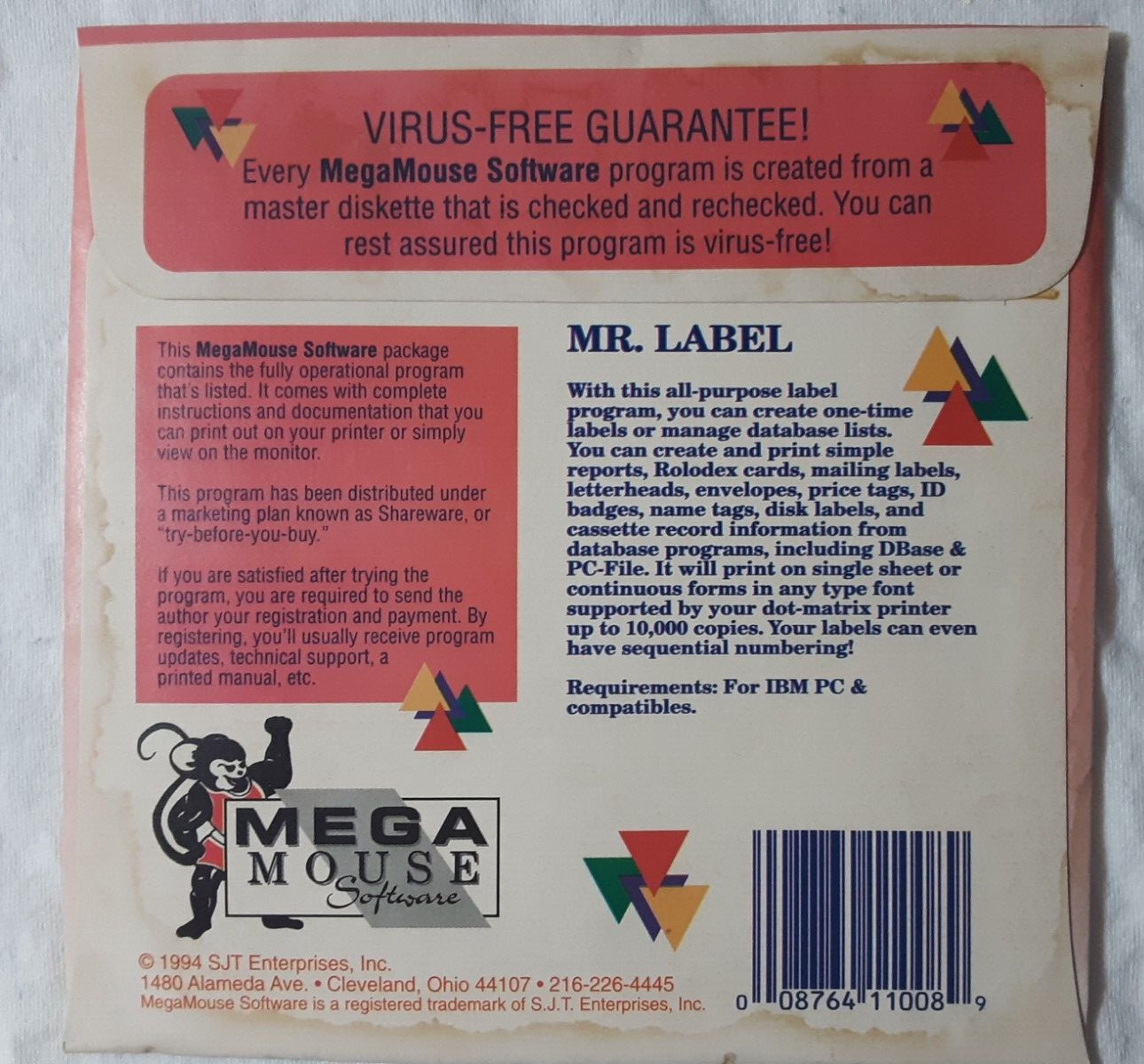Mr. Label retro 5.25″ floppy disk FREE SHIPPING create many types 1994 SEE NOTE