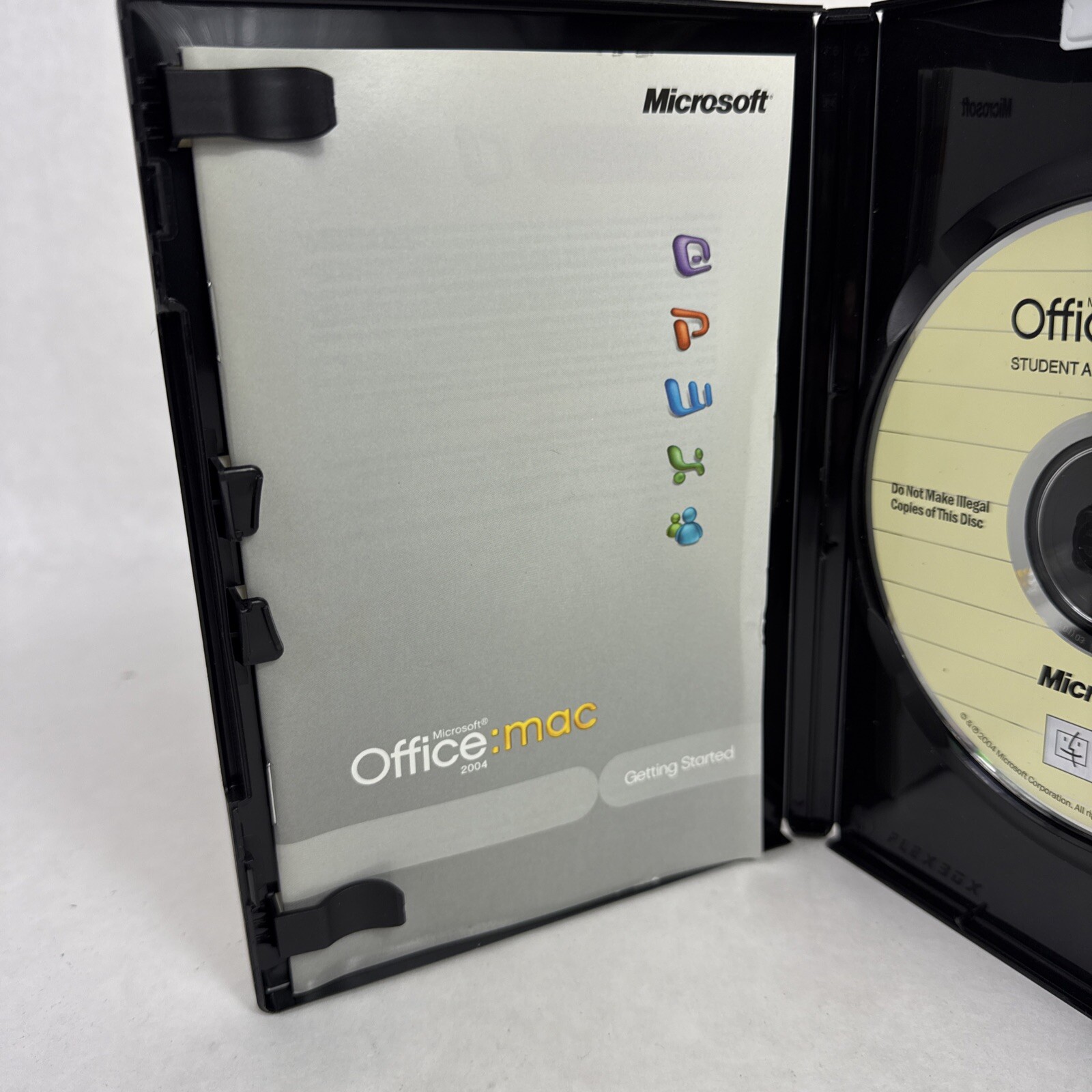 Microsoft Office Mac 2004 Student and Teacher Edition Software 3 keys W/ Booklet