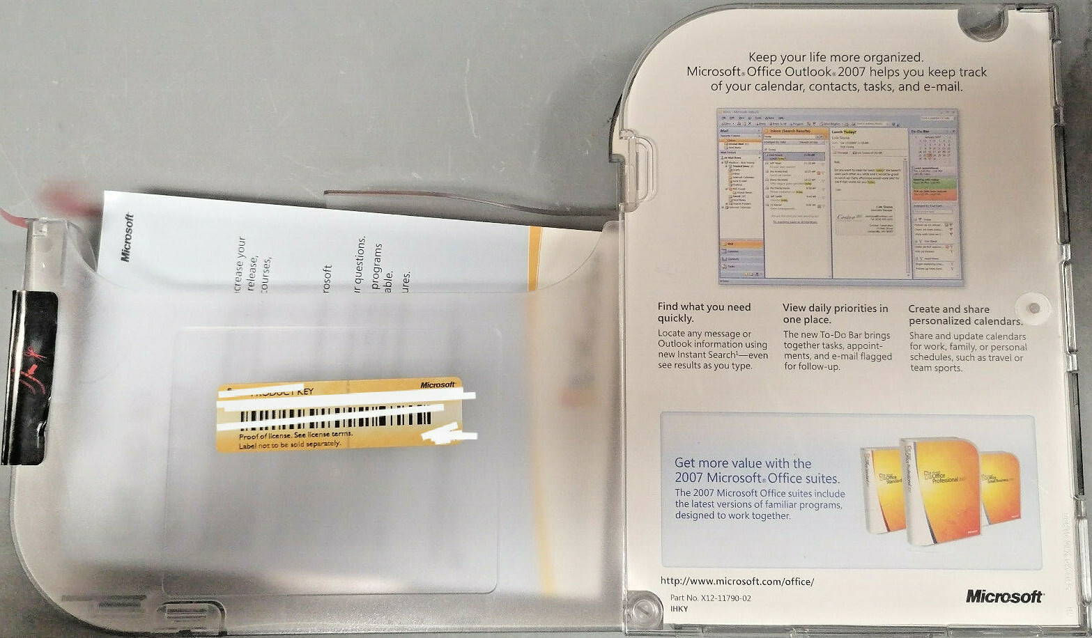 Retail Microsoft Office Outlook 2007 x86 X12