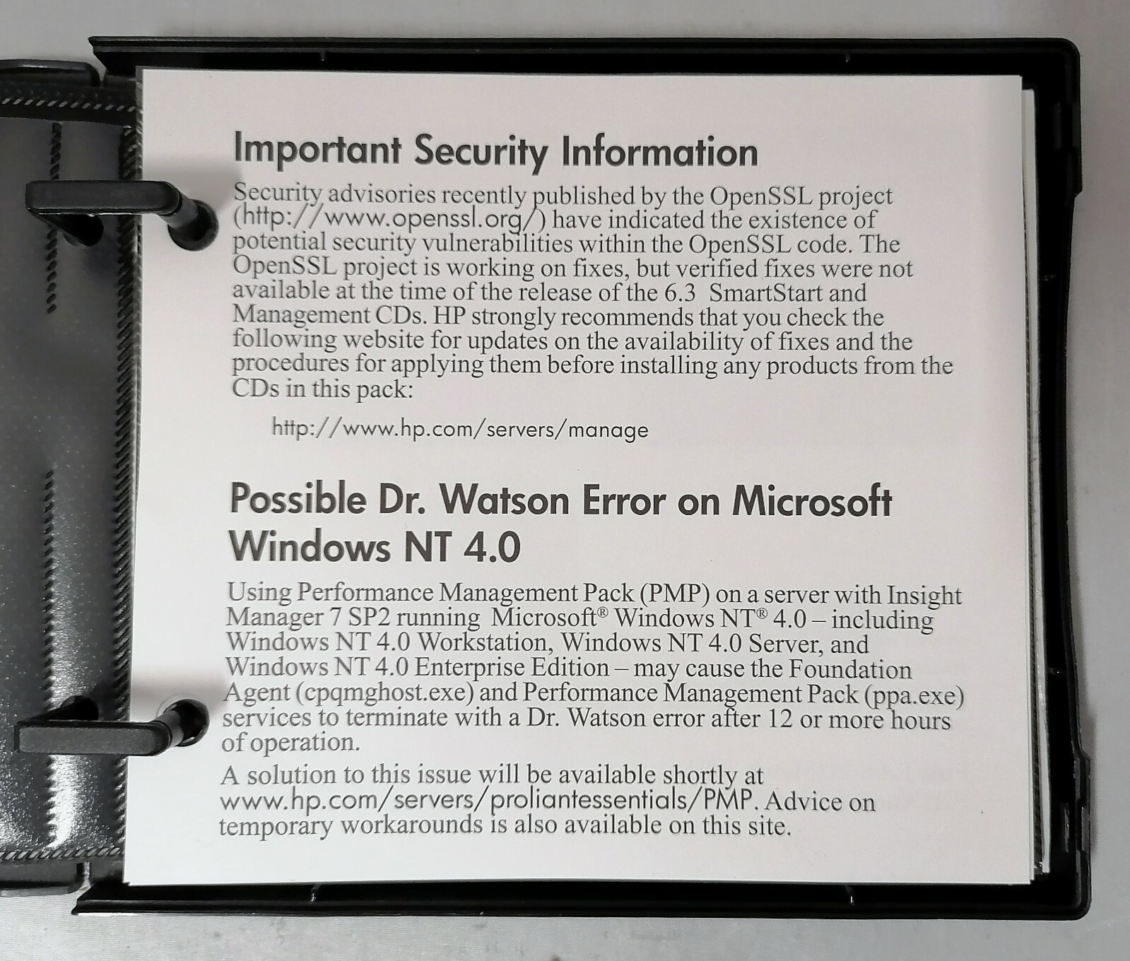 HP ProLiant Essentials Foundation Pack v6.30 (P/N 301972-A04)