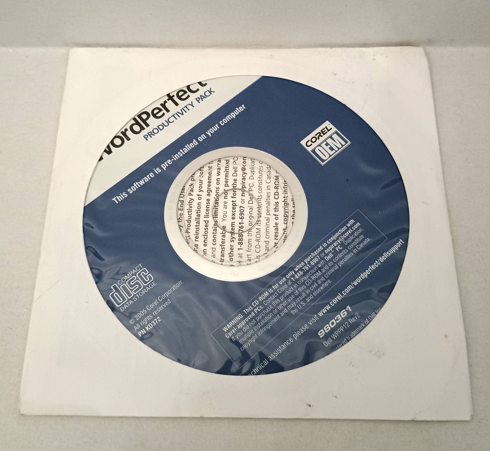 WordPerfect 2005 Productivity Pack CD-ROM, Corel OEM NEW & SEALED