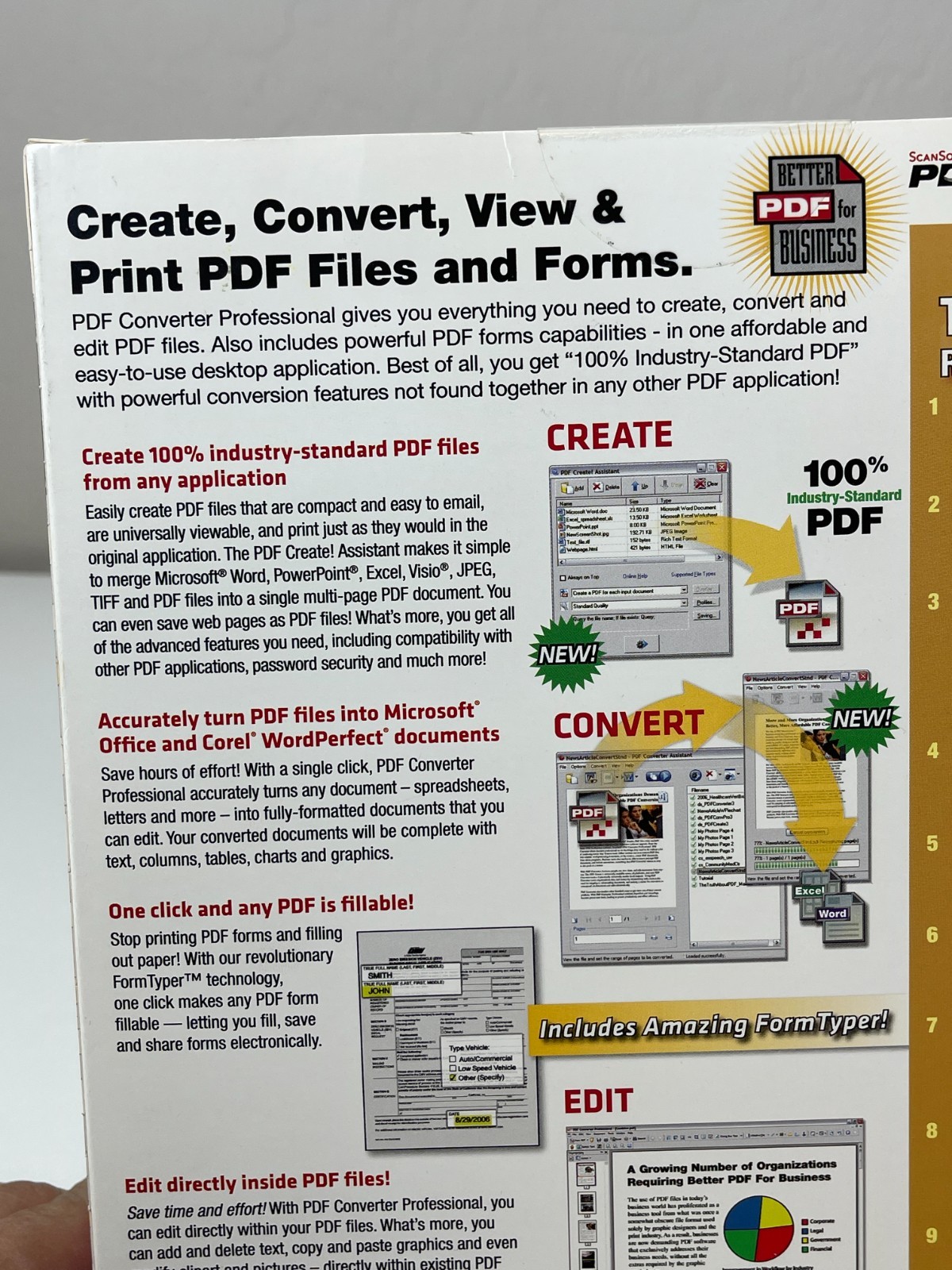 Nuance Scansoft PDF Converter Professional 4 PC Software Brand New in Big Box