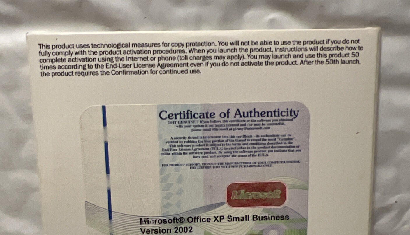 Microsoft Office XP Small Business Edition SBE w/ Product Key from Dell