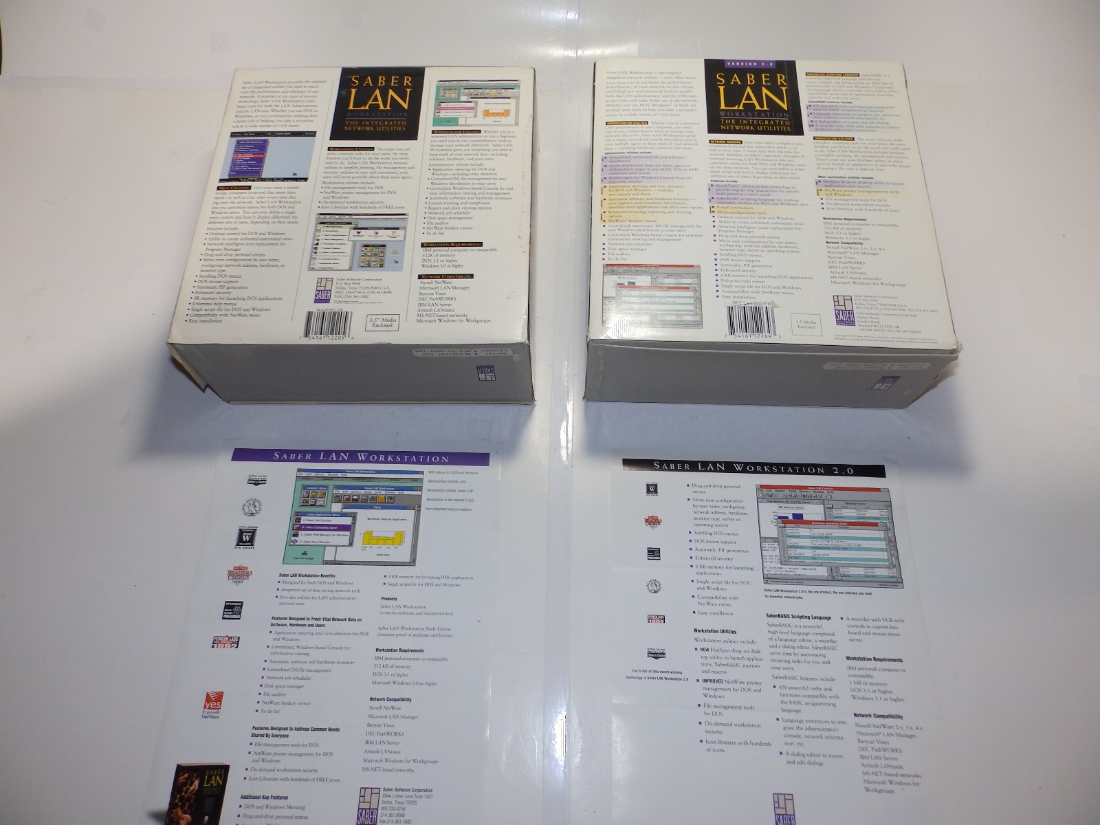 Vintage Software – Saber LAN Workstation – Version 1.0 and Version 2.0