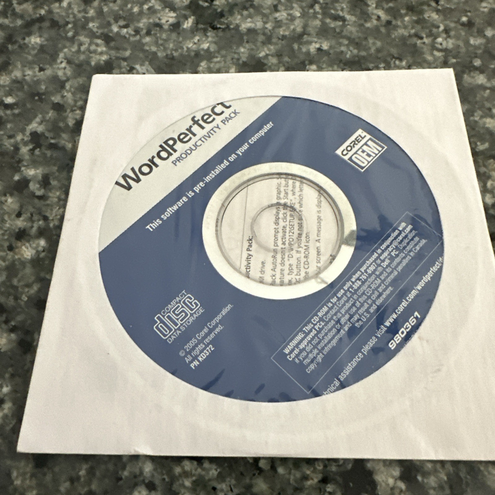 WordPerfect 2005 Productivity Pack CD-ROM, Corel OEM NEW & SEALED