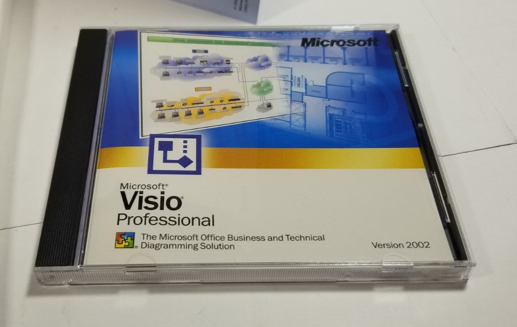 Microsoft Visio Professional Version 2002 Vintage Big Box Software PC Windows