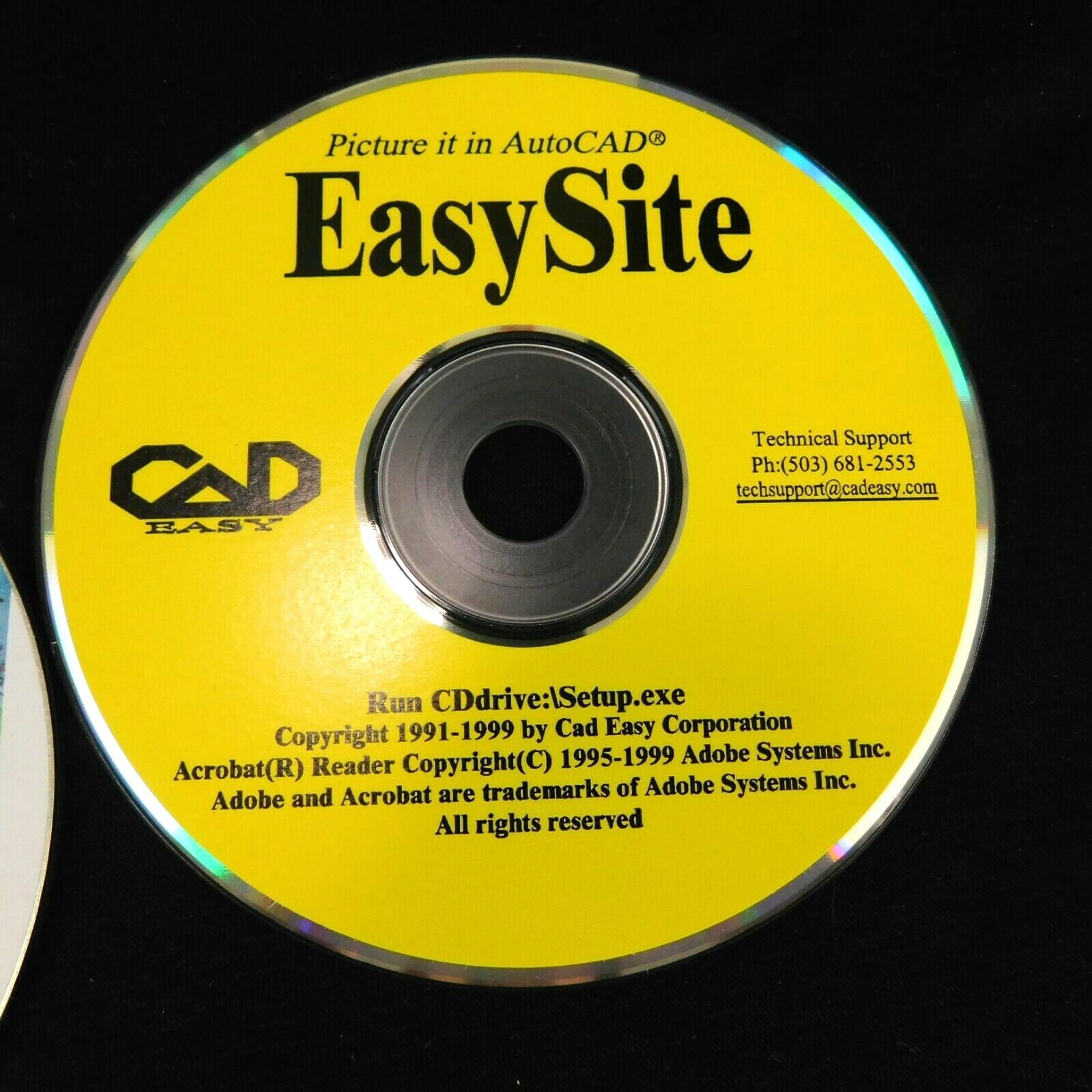 Easy Site Rel. 1.10 for Autocad 14 – 2000 Site Modeling Manual CD Serial Number