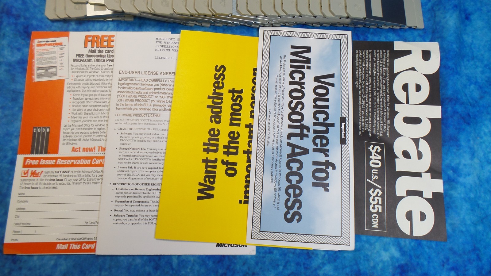 Vintage Microsoft Office for Windows 95 Standard on 3.5″ Floppy Disk w/extras