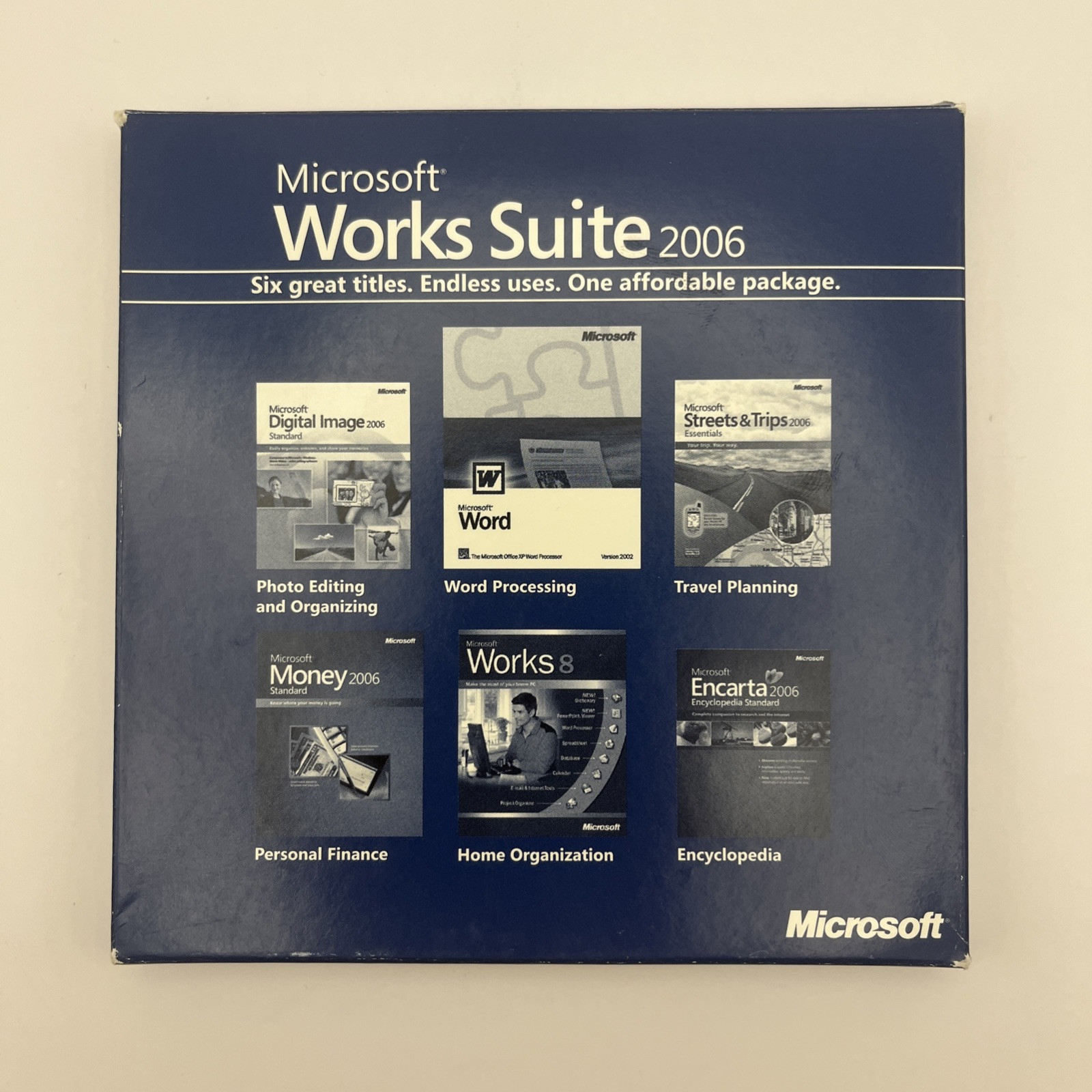 Microsoft Works Suite 2006 5 Disc Set with Product License Key