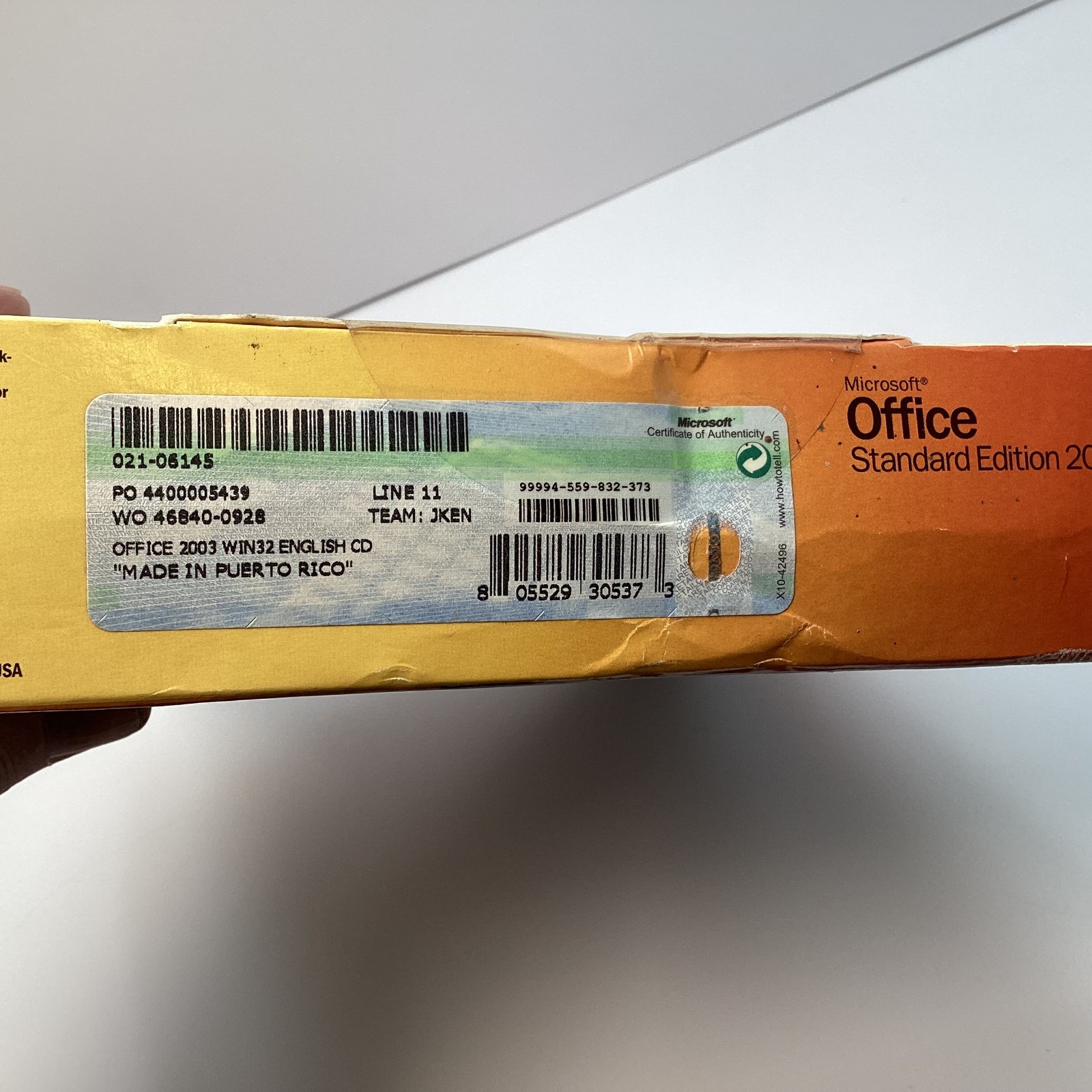 Microsoft Office Standard Edition 2003 for Windows 2000/XP – New Factory Sealed