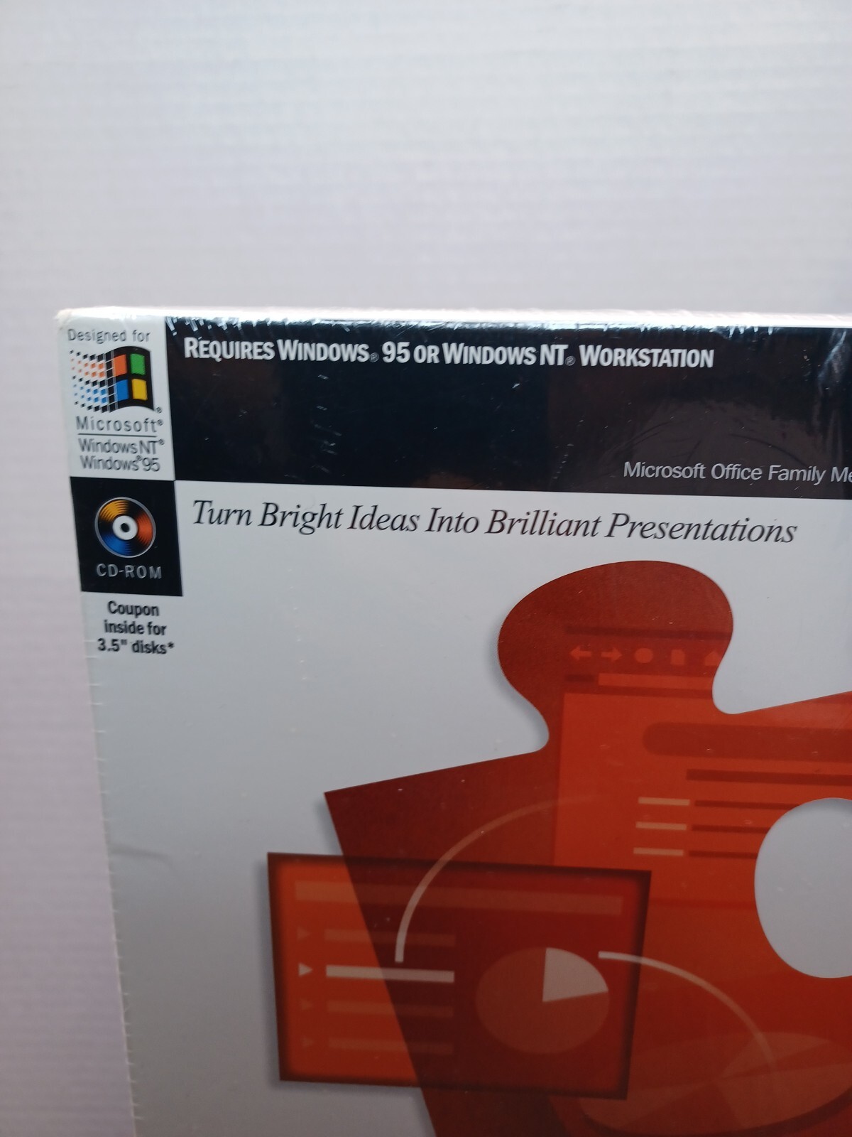 MICROSOFT PowerPoint 97 upgrade Mac Version w/KEY Presentation Graphics Program