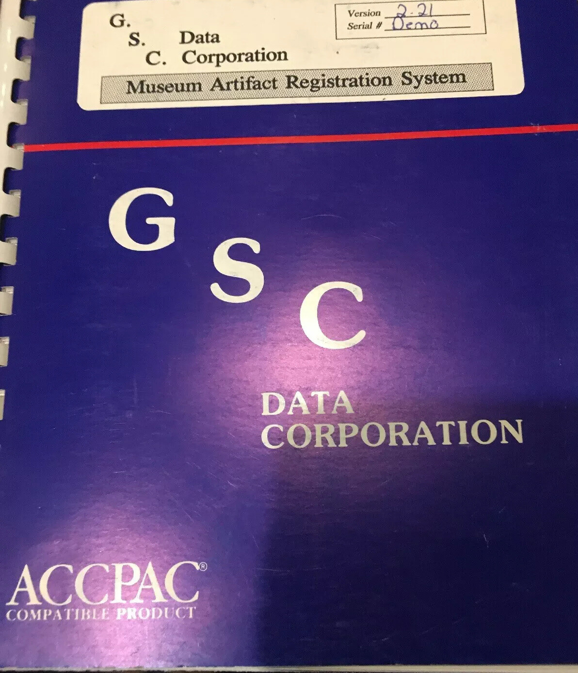 NEW Accpac Plus Companion Product. Museum Artifact Registration System. NFR