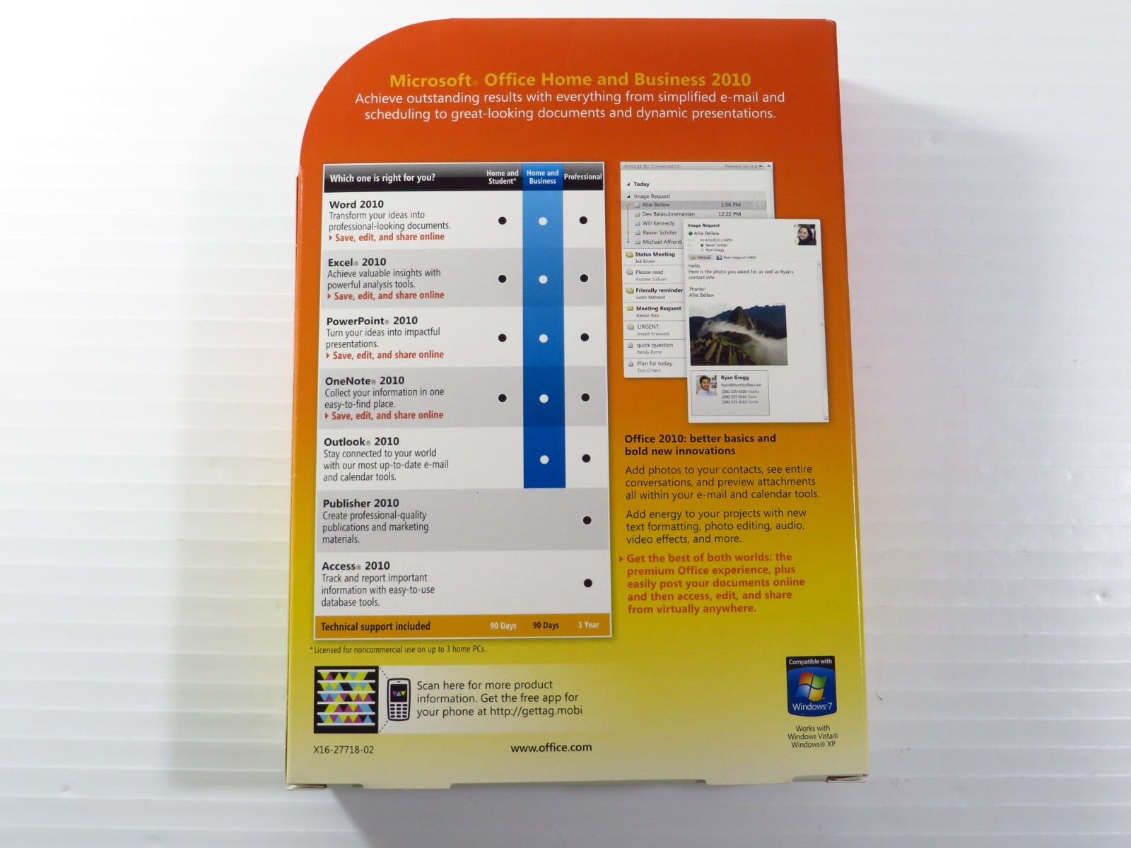 Microsoft Office 2010 Home and Business For 2 PCs Full Retail English Version
